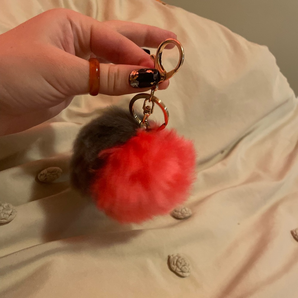 Y2K pom pom key chain